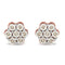 10K Rose Gold Diamond Floral Stud Earrings (1 cttw, J-K Color, I1-I2 Clarity) - Evallys.com # #