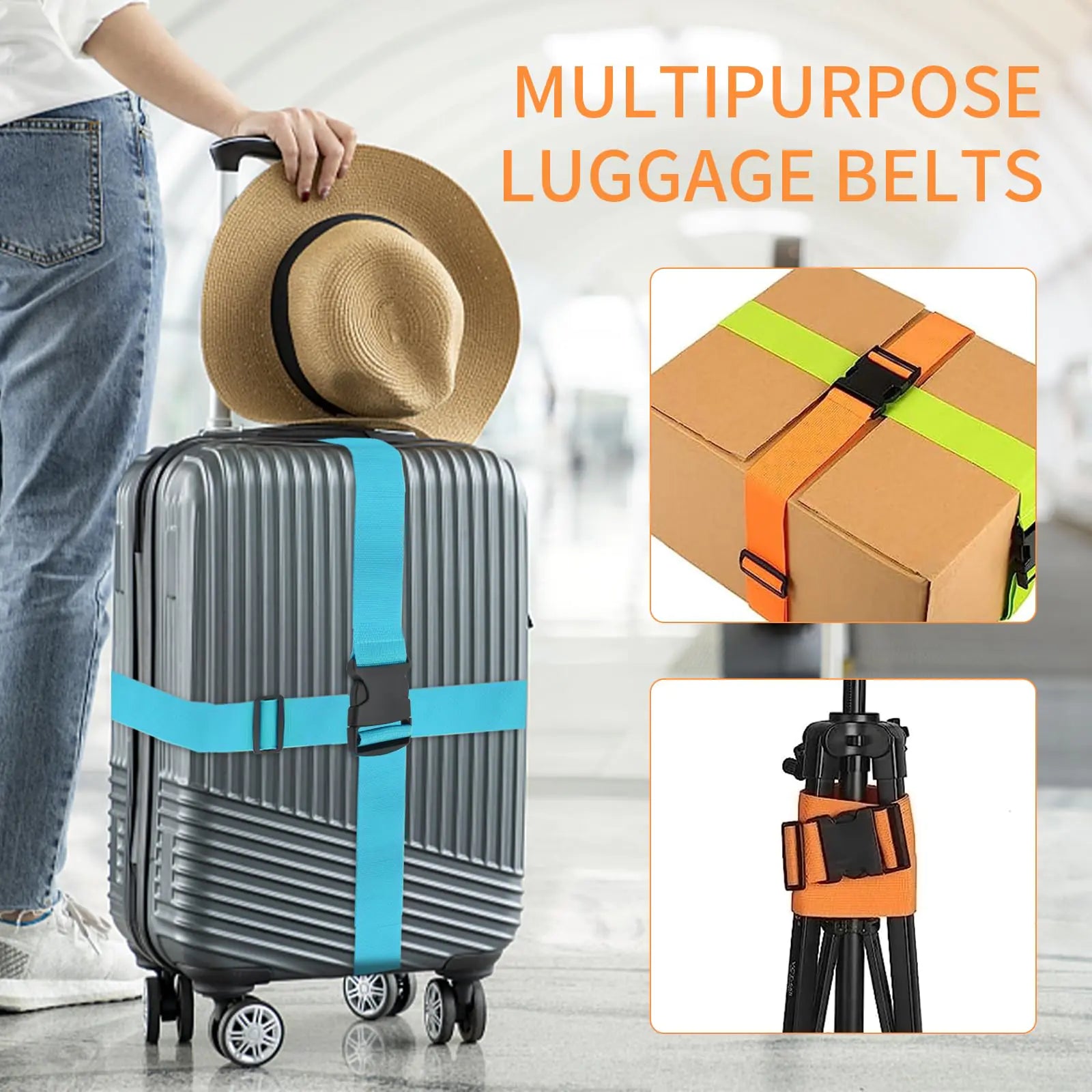 BILIONE 4 Pack Luggage Straps 79