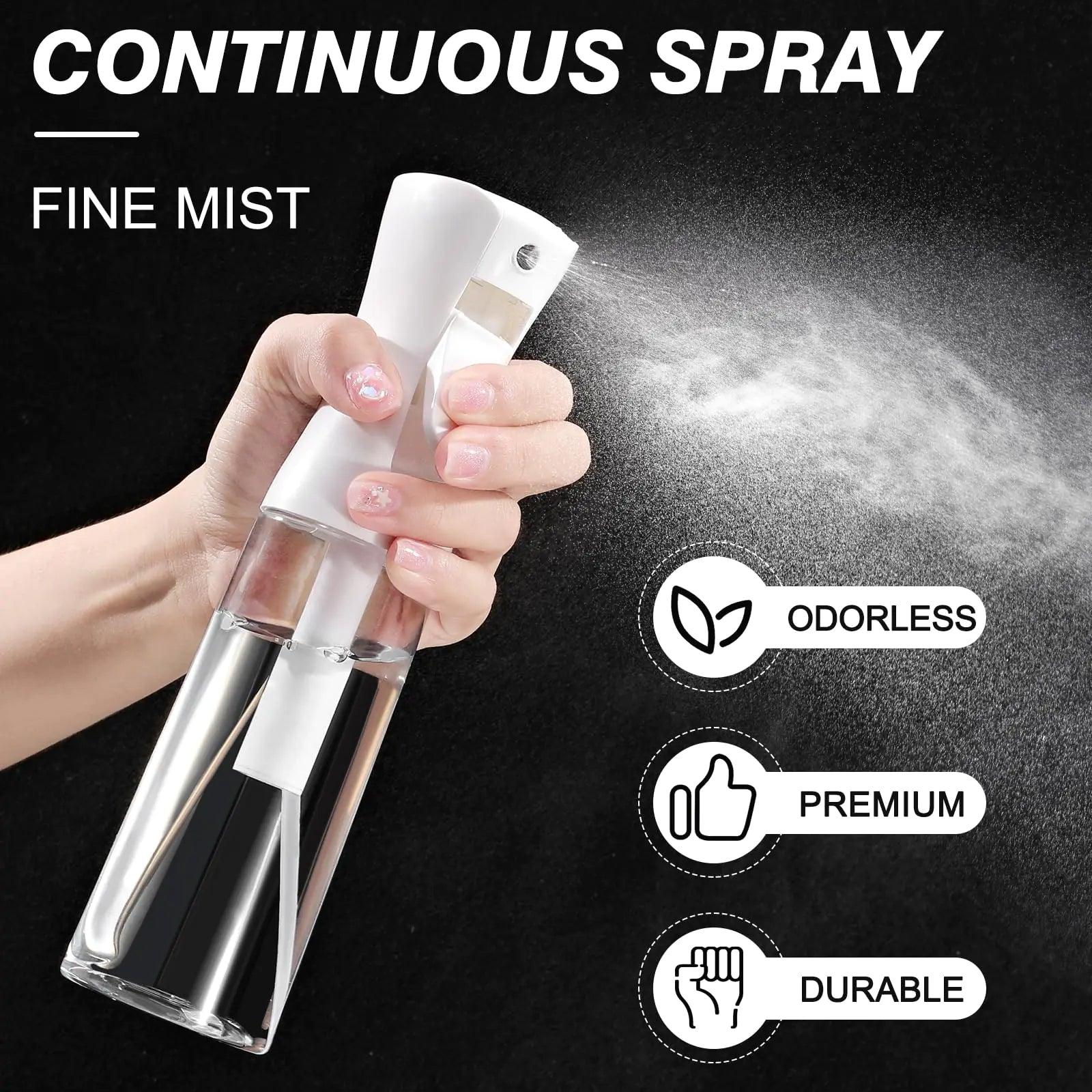 Continuous Spray Bottle for Hair (10.1oz/300ml) 2 Pack Home Essentials Spray Bottles For Cleaning Empty Ultra Fine Water Mister Sprayer For Hairstyling Garden Plants Curly Hair Perfume Etc - Evallys.com # #