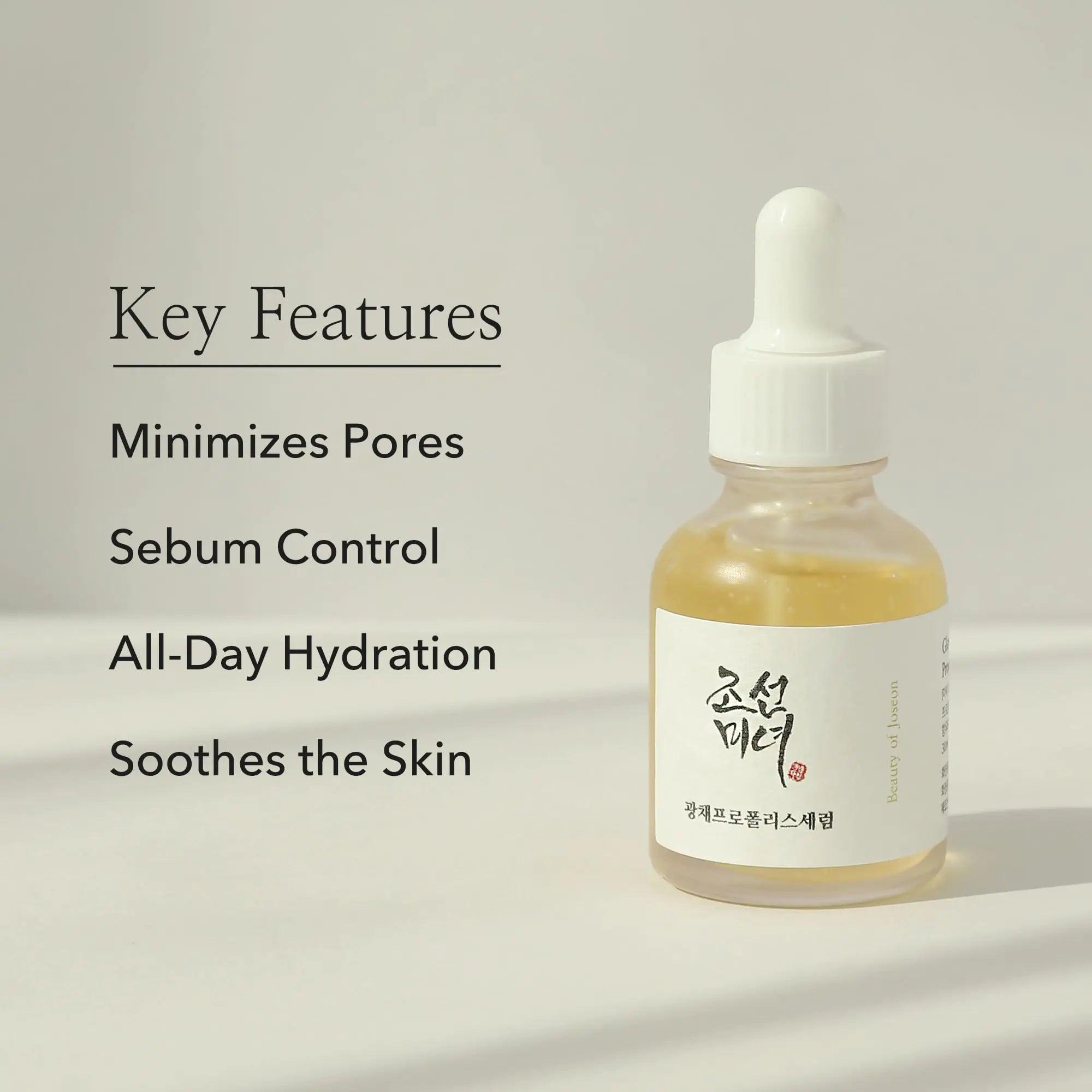 Beauty of Joseon Glow Serum Propolis and Niacinamide Hydrating Facial Soothing Moisturizer for Irritated Uneven Skin Tone, Korean Skin Care 30ml, 1 fl.oz - Evallys.com # #