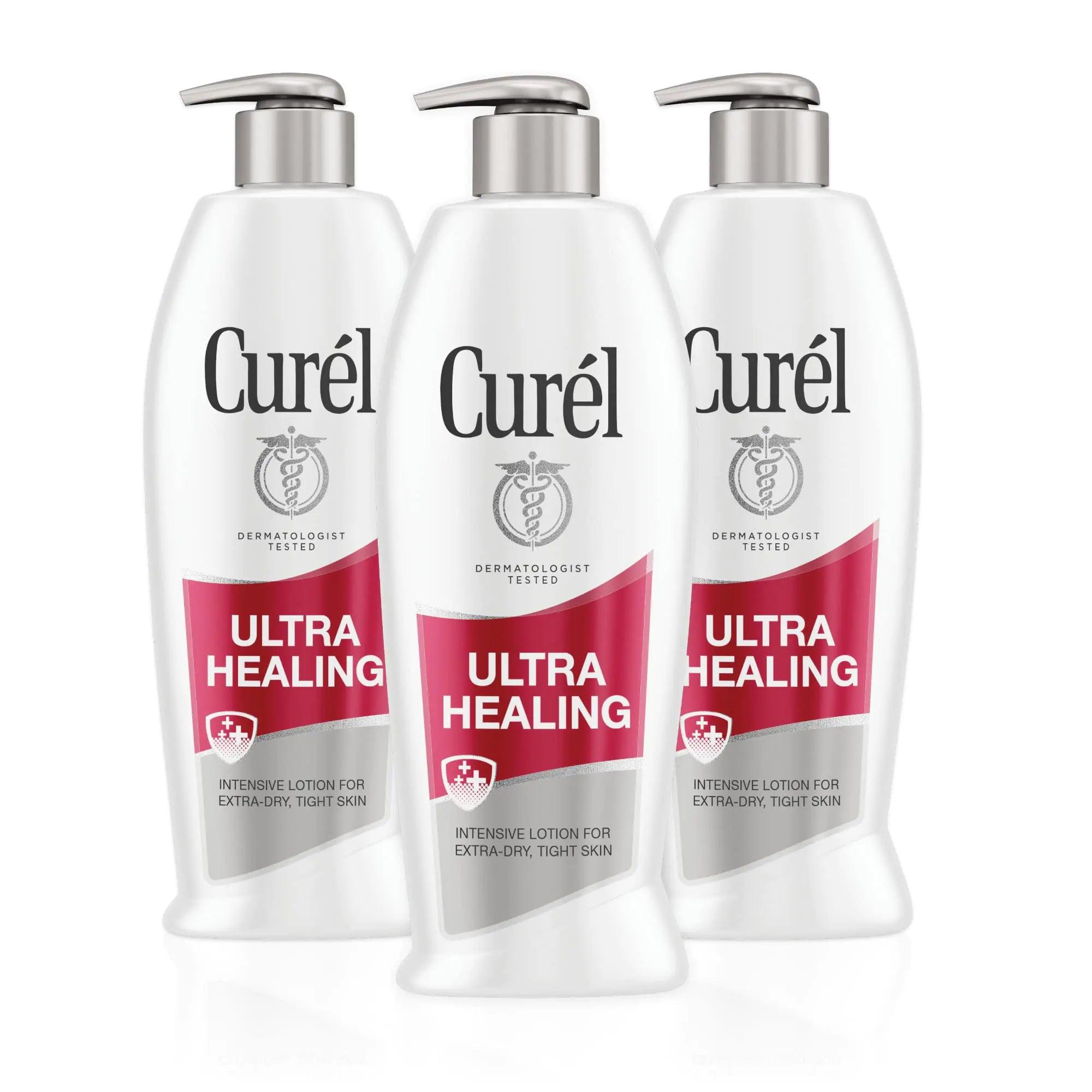 Curél Ultra Healing Hand and Body Lotion, Dry Skin Moisturizer with Advanced Ceramide Complex and Extra-strength Hydrating Agents, for Extra-Dry, Tight Skin, 13 Ounce (3 Pack) 13 Fl Oz (Pack of 3) - Evallys.com # #