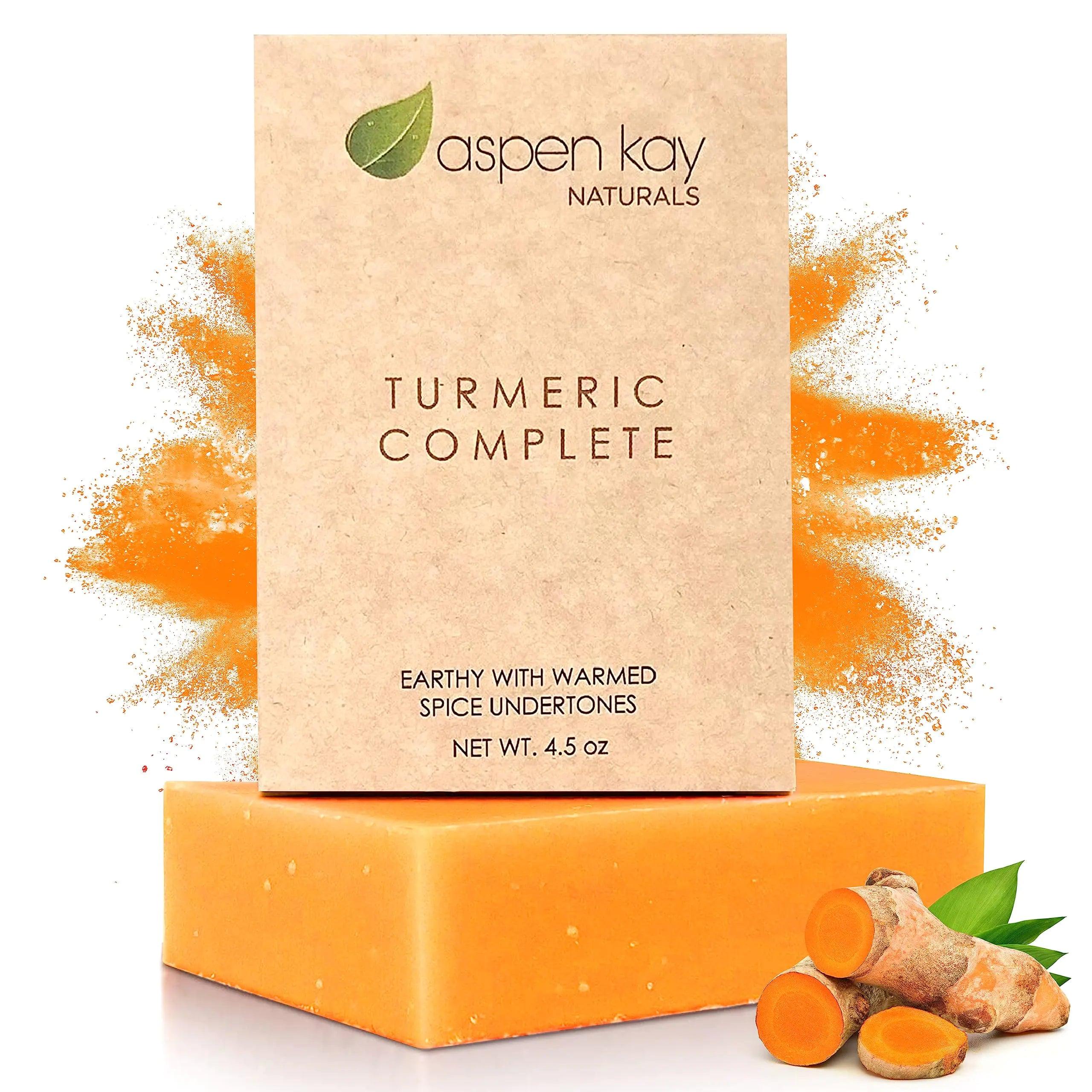 Turmeric Soap Bar for Body & Face - Made with Natural and Organic Ingredients. Gentle Soap – For All Skin Types – Made in USA 4.5oz Bar 1 Pack - Evallys.com # #