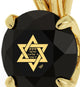 14k Yellow Gold Star of David Necklace Shema Israel Solitaire Pendant 24k Gold Inscribed - Evallys.com