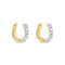 14K Yellow Gold 1/10 Cttw Diamond and Braided Horseshoe Stud Earrings (I-J Color, I1-I2 Clarity) - Evallys.com # #