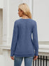 Womens V Neck Sweaters Lightweight Long Sleeve Tunic Tops Shirts Casual Sweatshirt Trendy Blue XX-Large - Evallys.com # #