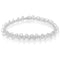 .925 Sterling Silver 3/4 Cttw Diamond  Illusion Plate Link Bracelet (I-J Color, I3 Clarity) - Size 7.25" - Evallys.com # #