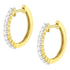 10K Yellow Gold 1/2 Cttw Prong Set Round-Cut Diamond Hoop Earrings (I-J Color, I1-I2 Clarity) - Evallys.com # #