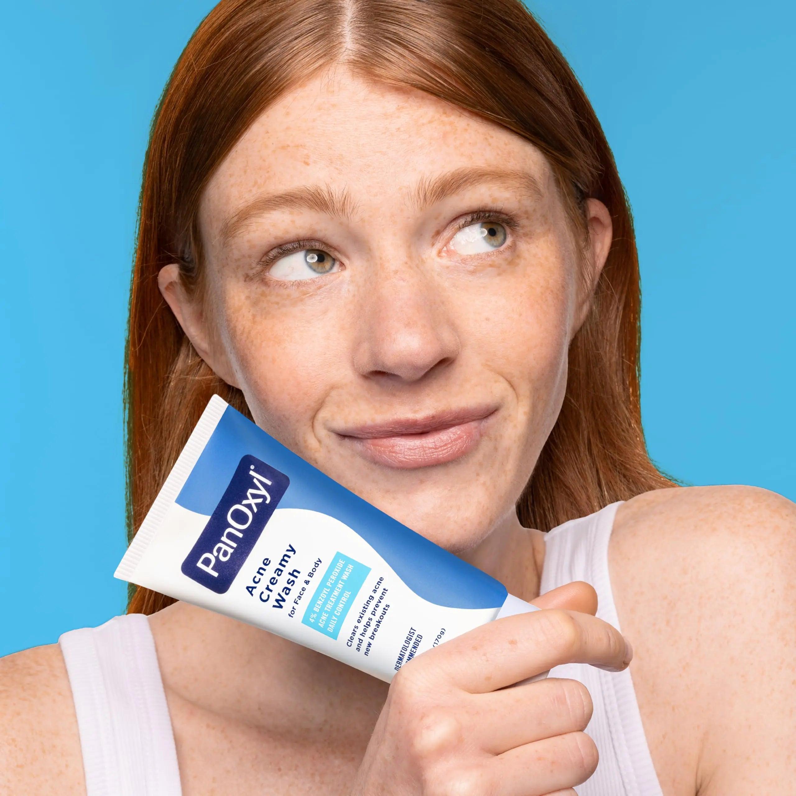 PanOxyl Antimicrobial Hydrating Acne Creamy Wash, 4% Benzoyl Peroxide, 6 Ounce Unscented 6 Ounce (Pack of 1) - Evallys.com