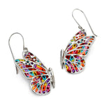 925 Sterling Silver Butterfly Dangle Earrings - Evallys.com # #