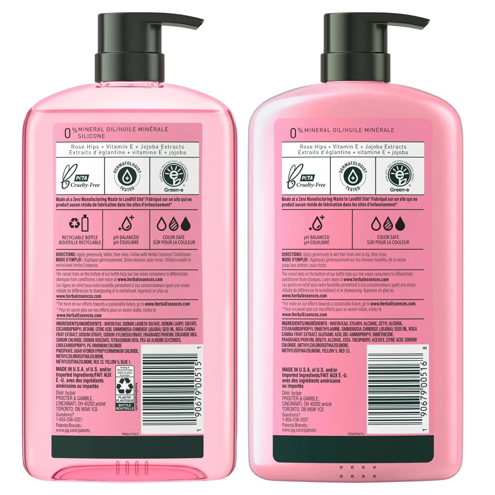 Herbal Essences Shampoo and Conditioner Set, Smooth Collection with Vitamin E, Rose Hips, Jojoba for Shiny Hair, Paraben-Free, Safe for Color-Treated Hair, 29.2 Fl Oz Each, 2 Pack - Evallys.com # #