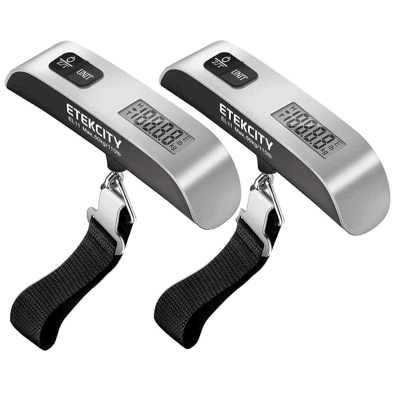 Etekcity Luggage Scale, Suitcase Weight Scale with Hook for Travel Essentials, Digital Portable Hand Hanging Weigher for Bag Tags, 110 Pounds, Heavy Duty, Battery Included Bright Blue - Evallys.com