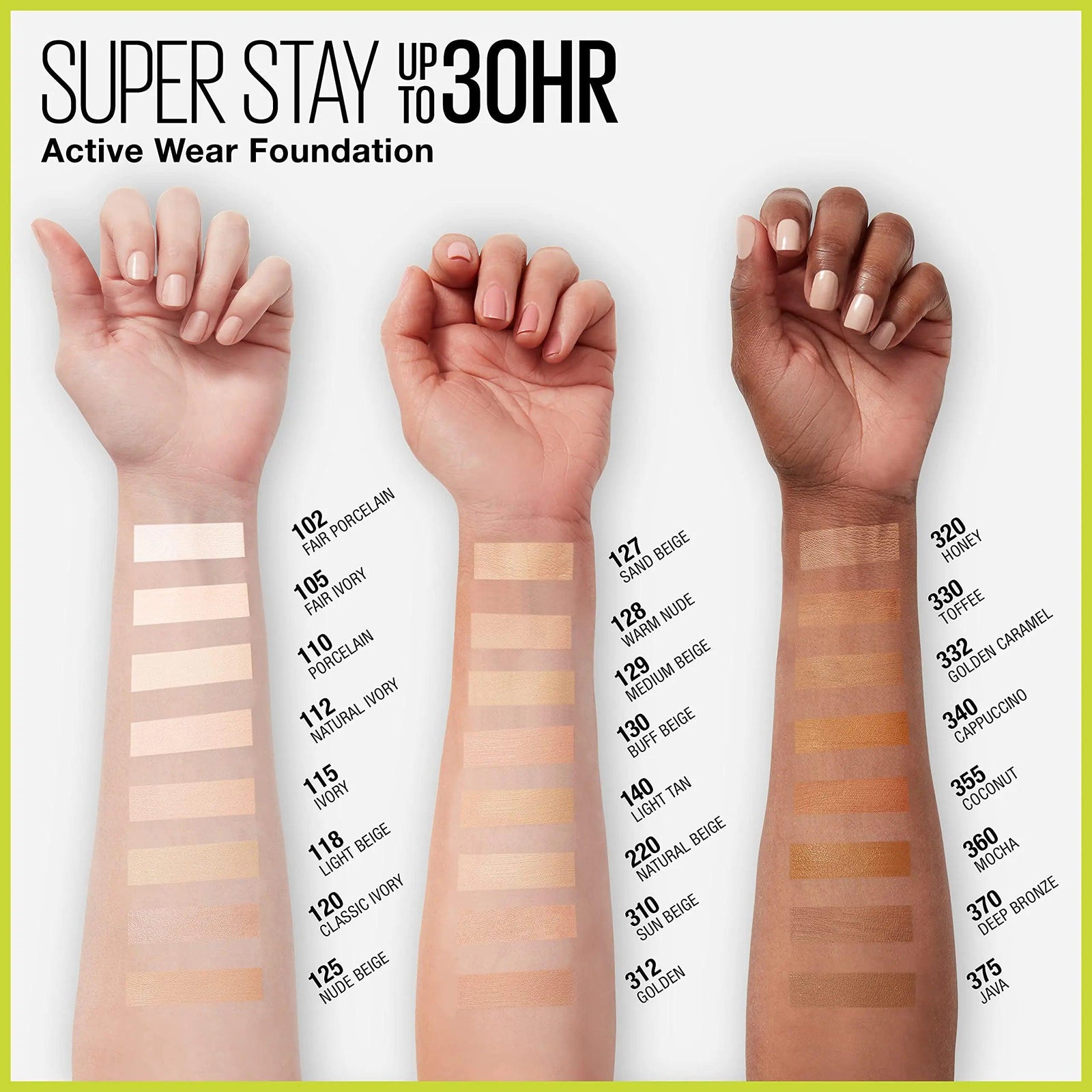 Maybelline Super Stay Full Coverage Liquid Foundation Active Wear Makeup, Up to 30Hr Wear, Transfer, Sweat & Water Resistant, Matte Finish, Toffee, 1 Count 330 TOFFEE 1 Fl Oz (Pack of 1) - Evallys.com # #