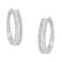 10K White Gold Diamond Hoop Earrings (3/4 cttw, I-J Color, I2-I3 Clarity) - Evallys.com # #