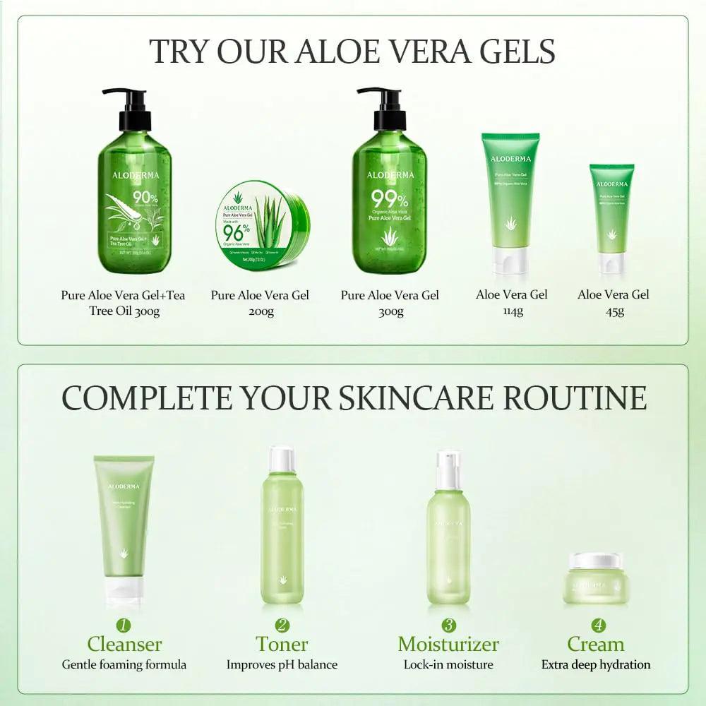 Aloderma 99% Organic Aloe Vera Gel for Face Made within 12 Hours of Harvest - Natural Hydrating Pure Aloe Vera Gel for Soothing Skincare - Moisturizing Aloe Gel for Skin, Face, & Sensitive Skin, 4oz 1 - Evallys.com # #