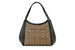 Coach (C6831) Kristy Medium Signature Khaki Brown Block Canvas Shoulder Handbag - Evallys.com # #