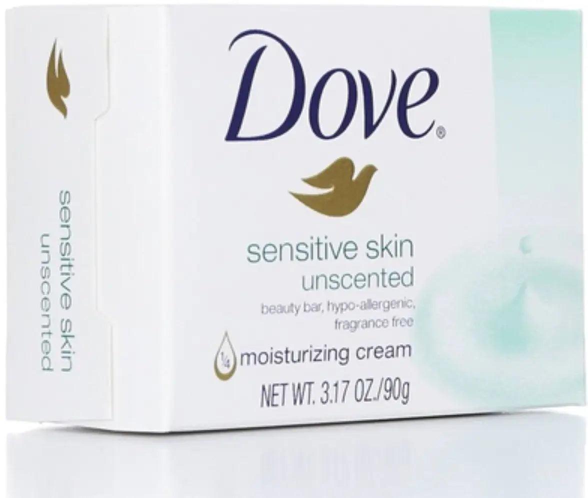 Dove Bar Soap for Sensitive Skin 3.17 oz (Pack of 2) 1.06 Ounce (Pack of 6) Unscented - Evallys.com # #