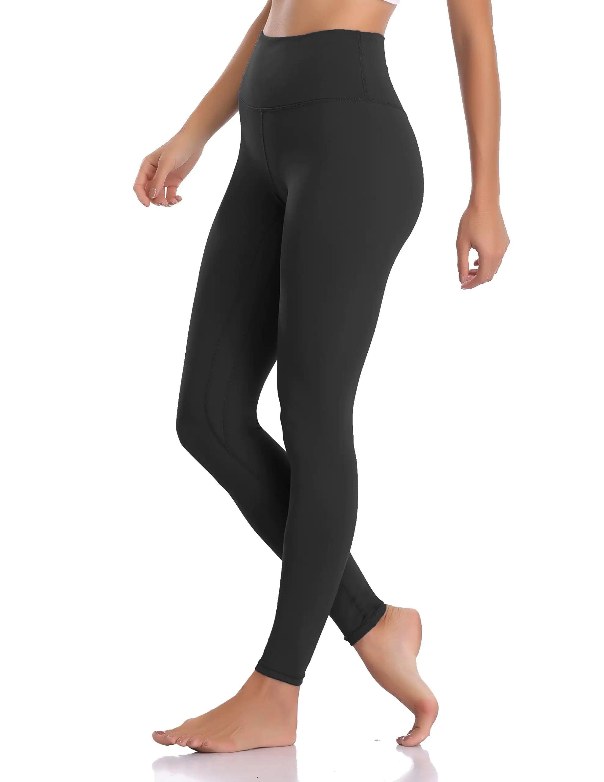 Colorfulkoala Women's Buttery Soft High Waisted Yoga Pants Full-Length Leggings Black Large - Evallys.com # #