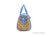 Coach Rowan Mixed Racer Blue Canvas Leather Colorblock Satchel - Evallys.com # #