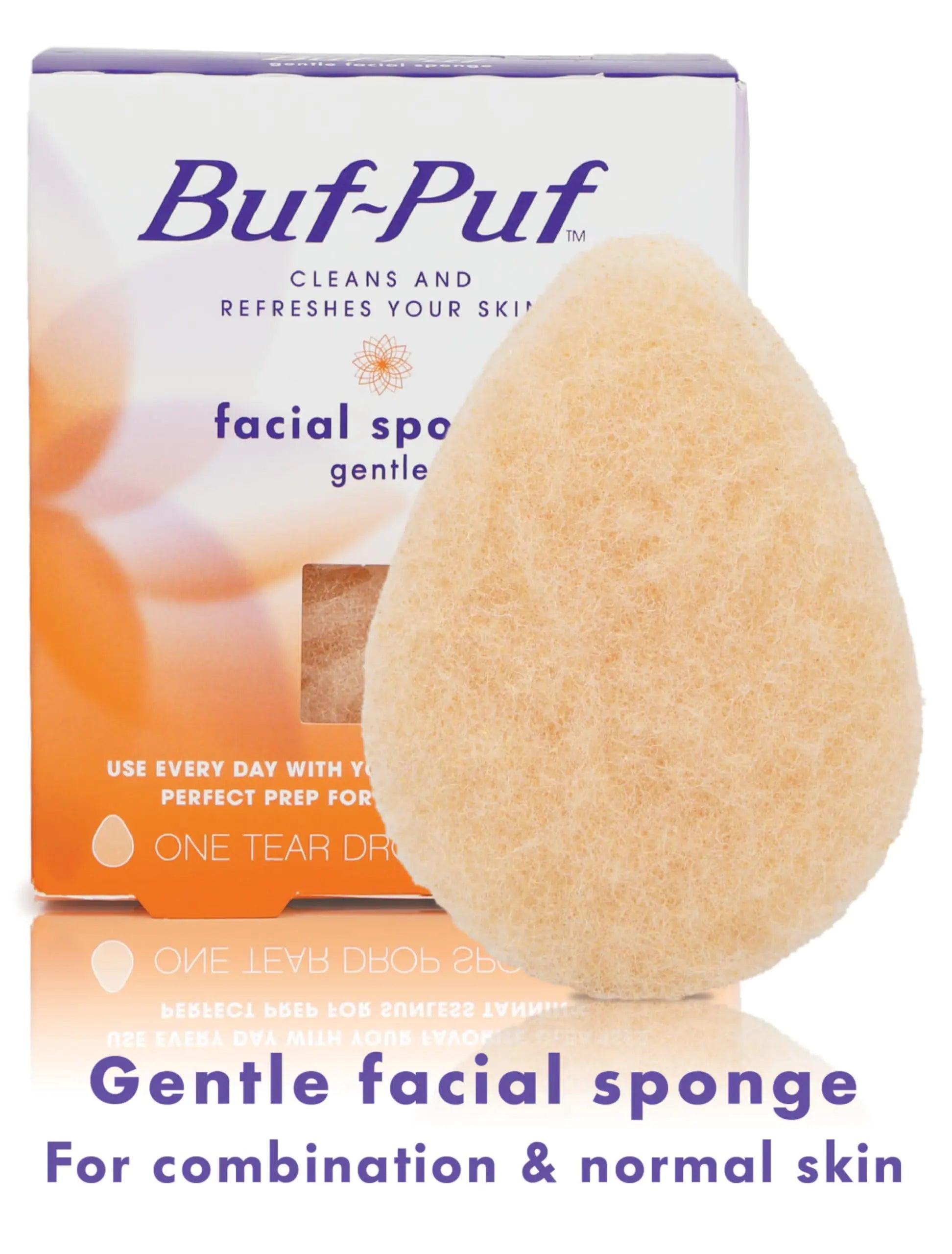 Buf-Puf Gentle Facial Sponge, Dermatologist Developed, Removes Deep Down Dirt & Makeup That Causes Breakouts and Blackheads, Reusable, Exfoliating, 1 Count - Evallys.com # #