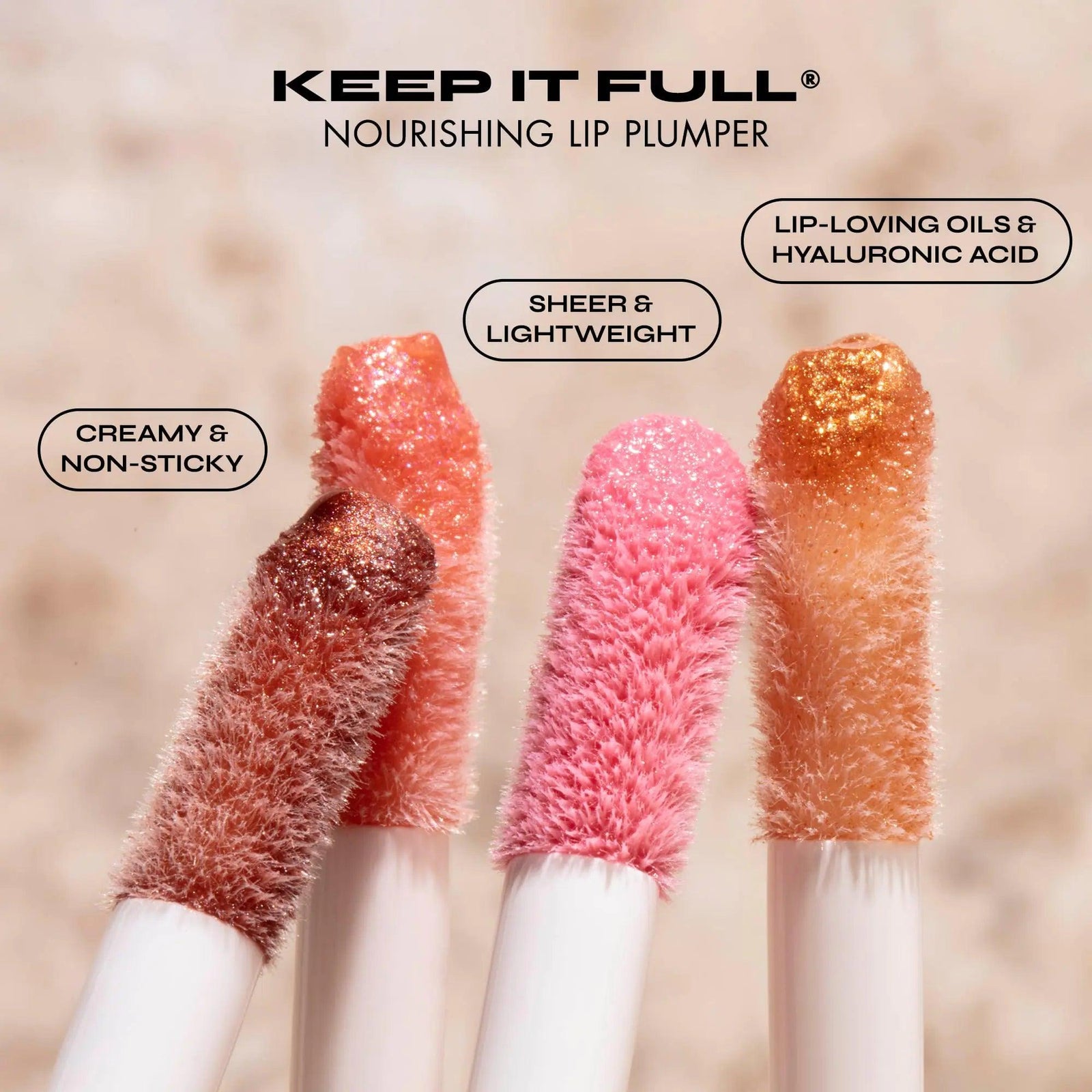 Milani Keep It Full Nourishing Lip Plumper - Champagne (0.13 Fl. Oz.) Cruelty-Free Lip Gloss for Soft, Fuller-Looking Lips - Evallys.com # #