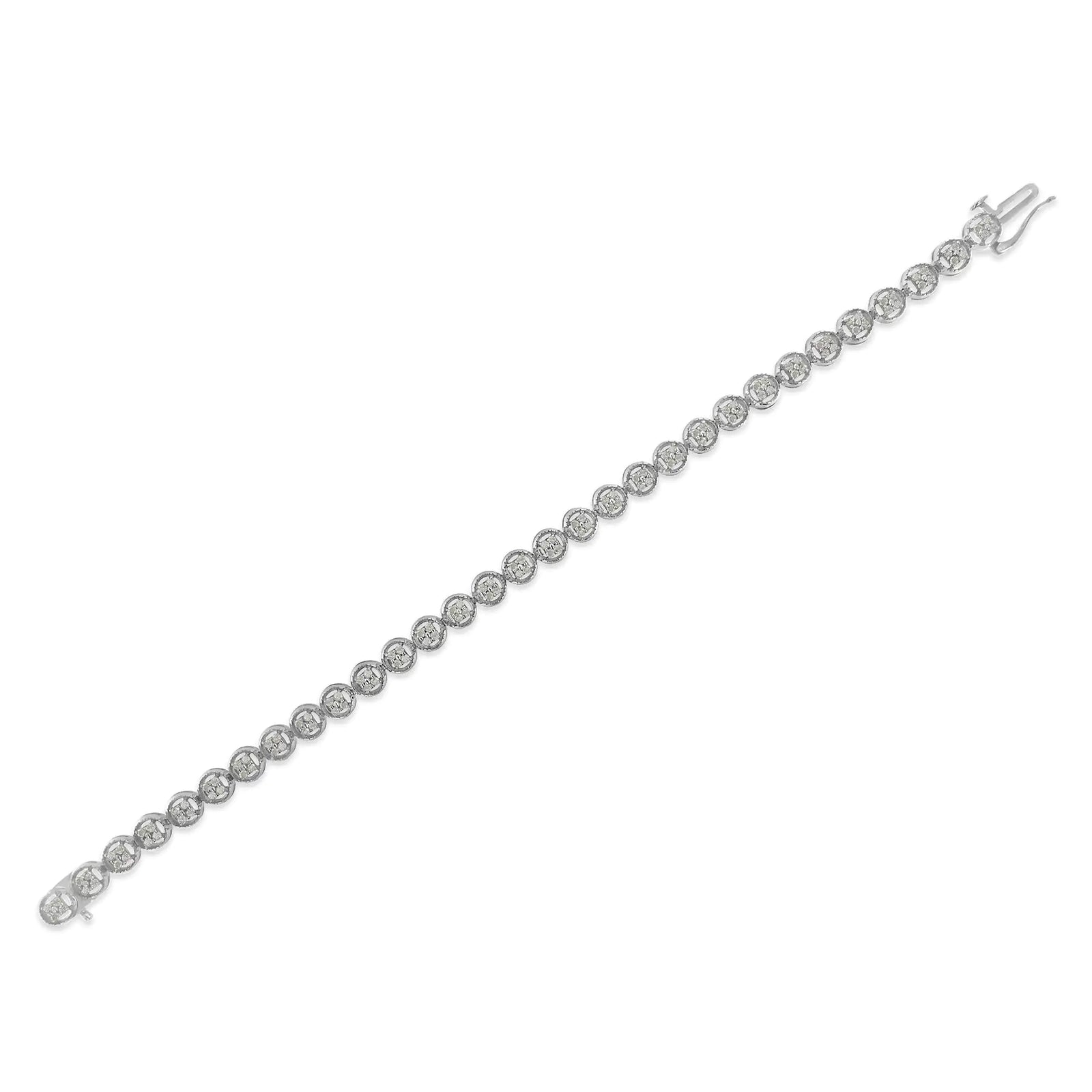 .925 Sterling Silver 1-1/3 Cttw Diamond 7