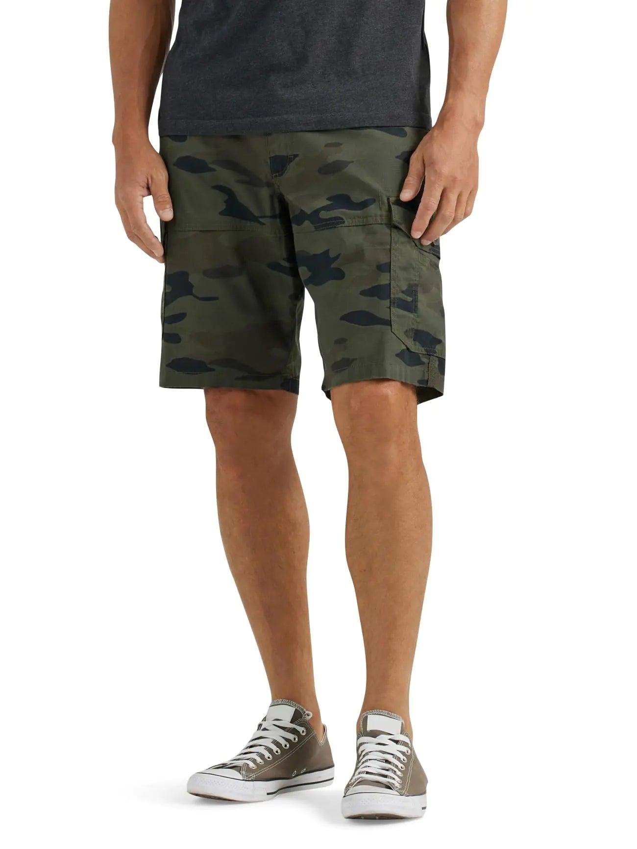 Lee Men's Extreme Motion Swope Cargo Short 38 Green Granite Camo - Evallys.com # #