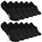 Toes Home No Show Socks Womens Cushioned Low Cut Athletic Hidden Liner for Sneakers Ankle Invisible Running Socks 4/6 Pairs 6-9 6 Black - Evallys.com # #