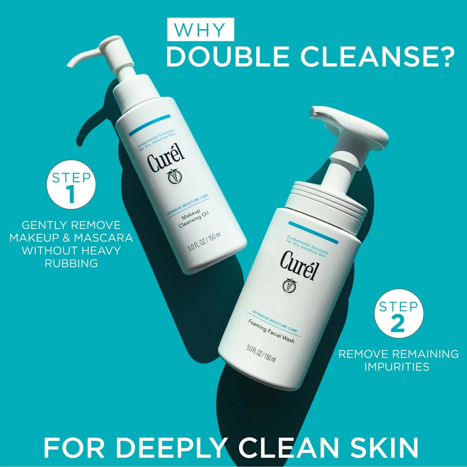 Curel Makeup Cleansing Oil and Face Wash Cleansing Oil & Face Cream - Evallys.com # #