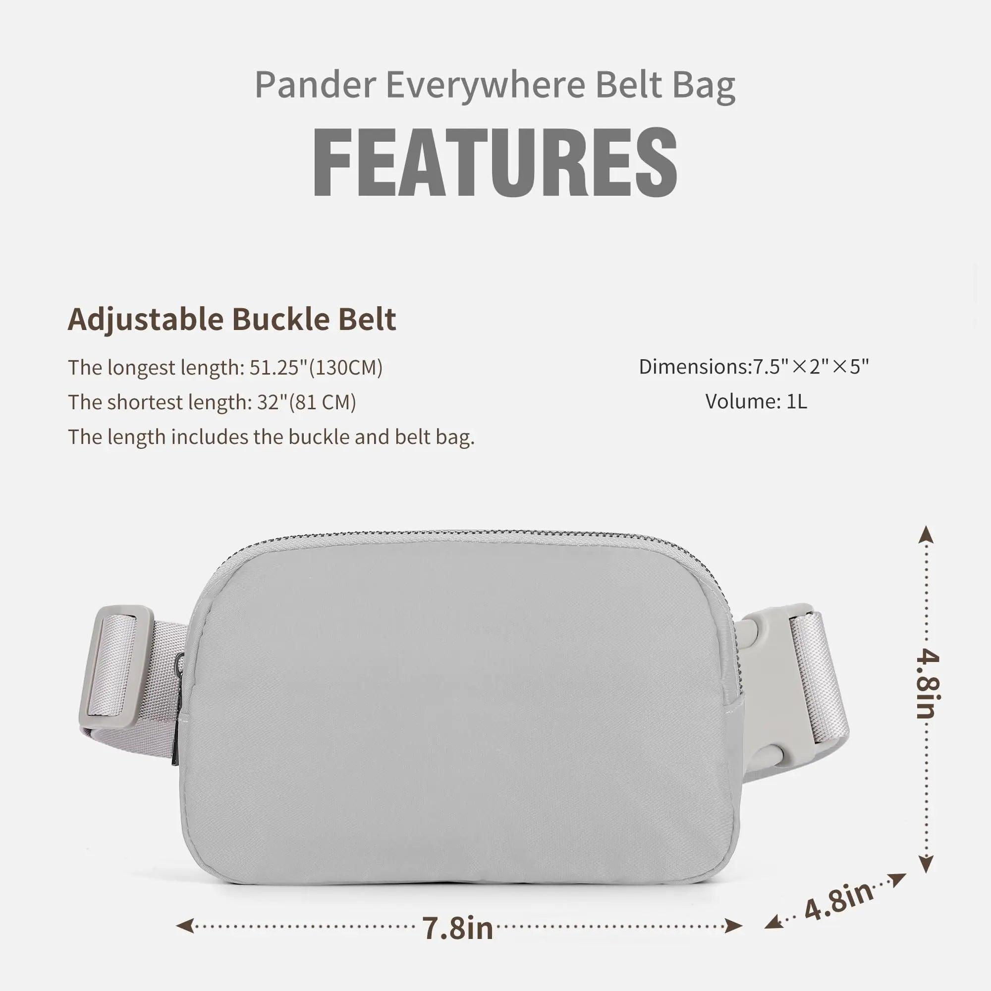 ZPN Mini Fanny Pack Gray Belt Bag for Women and Men, Fashionable Waterproof Waist Pack with Adjustable Strap for Traveling, Hiking, Jogging, Cycling - Evallys.com # #