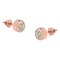 10K Rose Gold 0.40 Cttw Round Brilliant-Cut Near Colorless Diamond Miracle-Set Stud Earrings with Screw Backs (J-K Color, I2-I3 Clarity) - Evallys.com # #