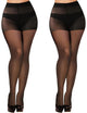 Buauty 2 Pairs Sheer Black Tights for Women -20D High Waist women's Pantyhose,Plus Size Nylon Stockings 3X-Large - Evallys.com