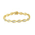 10K Yellow Gold Plated .925 Sterling Silver 1 cttw Prong Set Round-Cut Diamond Link Bracelet (J-K Color, I1-I2 Clarity) - 7.25" - Evallys.com # #