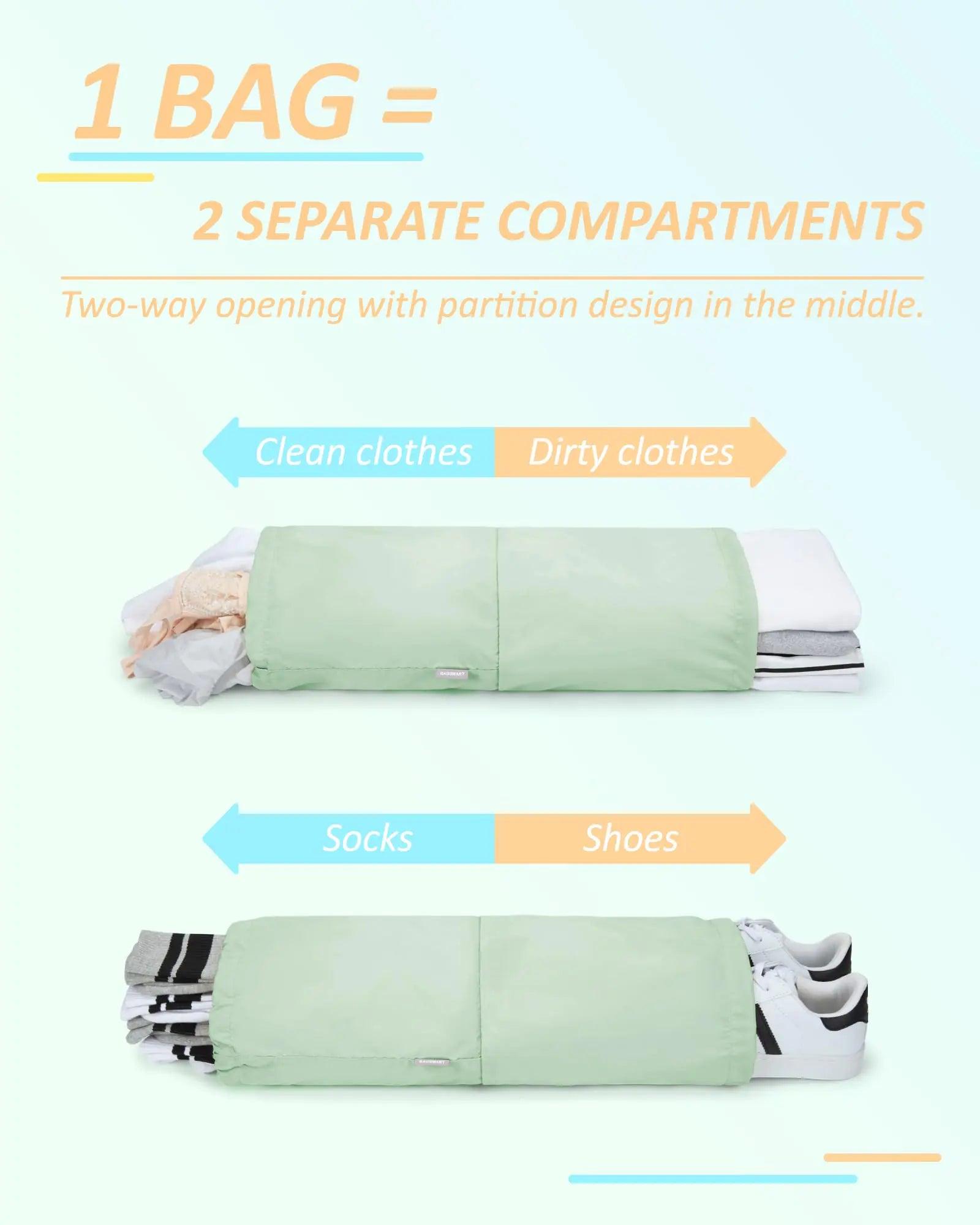 BAGSMART 6 Set/4 Set/2 Set Compression Packing Cubes for Travel, Lightweight Vacation Travel Essentials, Travel Accessories for Suitcase Organizer Bags Set, Durable Luggage Organizer Travel Bags Set of 6 Kohlrabi Green - Evallys.com # #